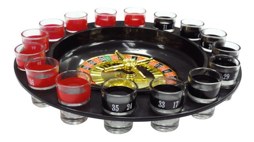 Jogo De Roleta Drink Shot 16 Copos Cassino Roulett