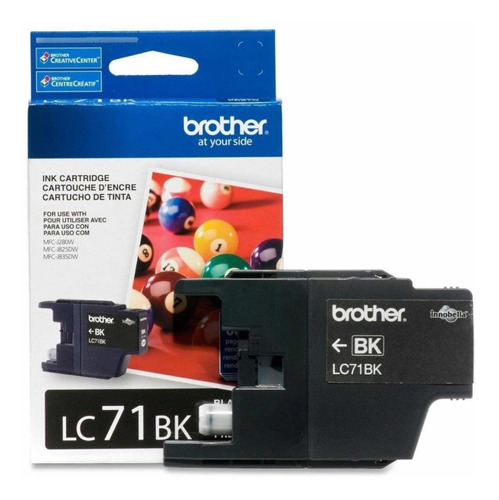 Brother Tinta Lc-71bk Para 300 Paginas Negro