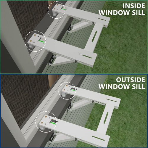 Soporte De Aire Acondicionado Para Ventana Resistente Ajusta