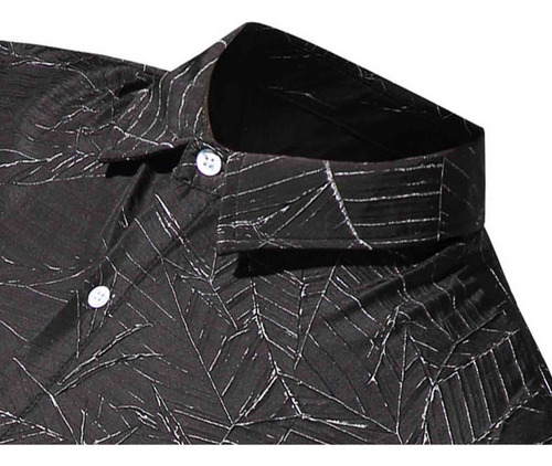 Blusa Masculina Casual Com Gola De Alta Qualidade, Moda P