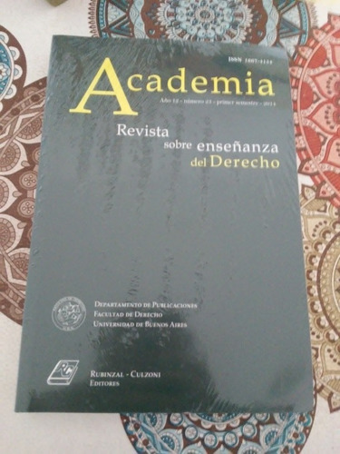 Academia. Revista Sobre Enseñanza Del Derecho. Num 23. Nueva