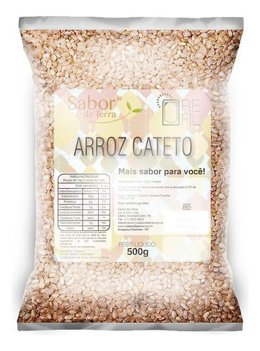 Arroz Cateto Integral Sabor Da Terra 500g