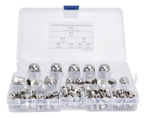 Caps Nuts, 170 Unidades, Tuercas De Acero Inoxidable 304 Con