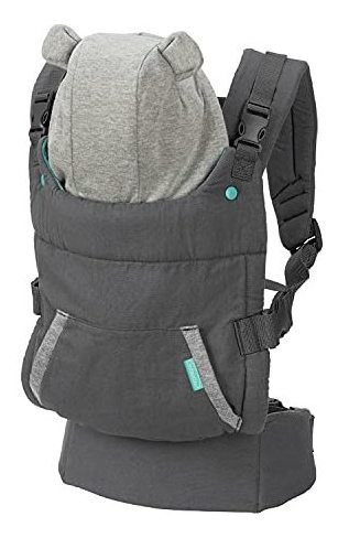 Infantino Abrazo Ergonómico Portador De Capucha, Gris Cangur