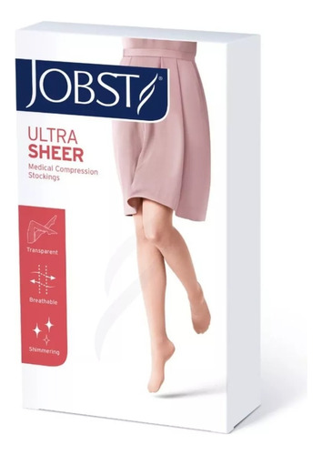 Media De Compresión Jobst Ultrasheer 20-30 Mmhg A La Rodilla