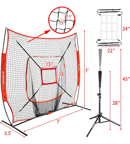 Baseball Softball 7 X 7 Practice Net,baseball Backstop,with
