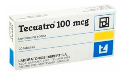 Tecuatro® 100mcg X 20 Comprimidos Recubiertos - Levotiroxina