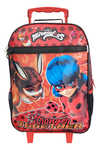 Mochila Escolar De Rodinhas As Aventuras De Ladybug