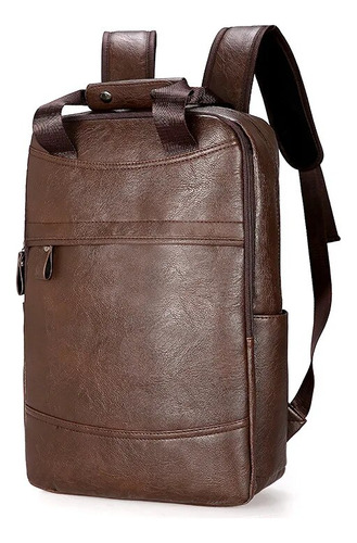 Mochila Pu Para Hombre, Mochila Casual De Viaje Para Portáti