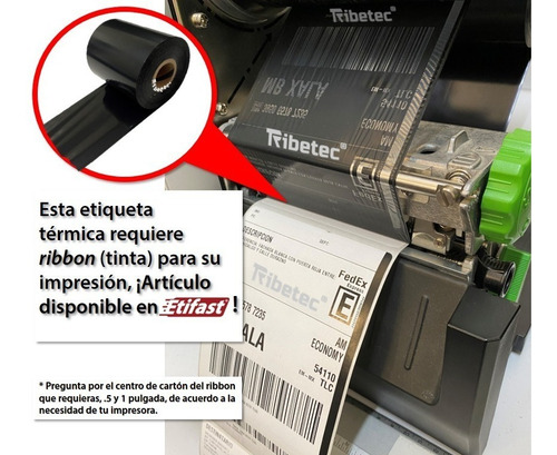 Imagen 4 de 8 de Etiqueta Bopp Plástica 4x3 (102x76 Mm) Rollo 2,000 Pzas C3