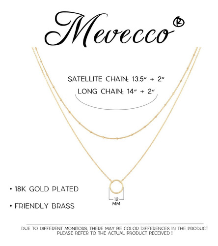 Collar De Corazón De Capas De Mevecco Colgante Hecho A Mano