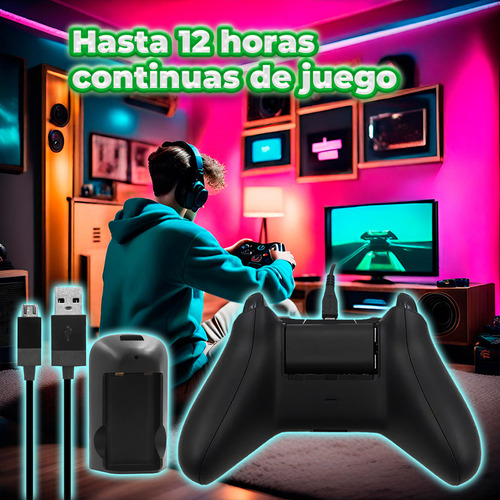 Kit Carga Bateria Inalambrica 2800 Mah Juego Para Xbox One