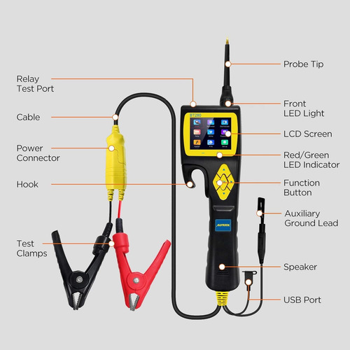 Probador De Circuito Automotriz Autool Bt280 9v-30v