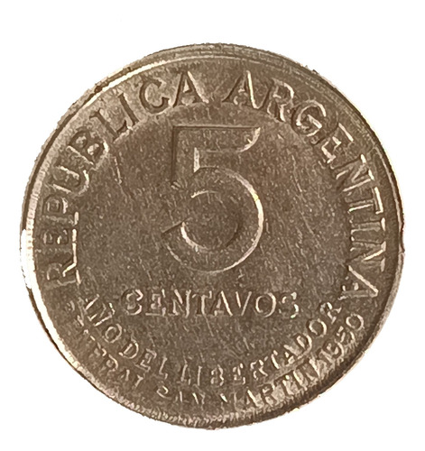 Argentina 5 Centavos 1950 Excelente Cj 244.2