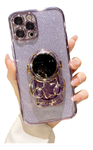 Funda Astronauta Con Glitter Para iPhone Varios Modelos