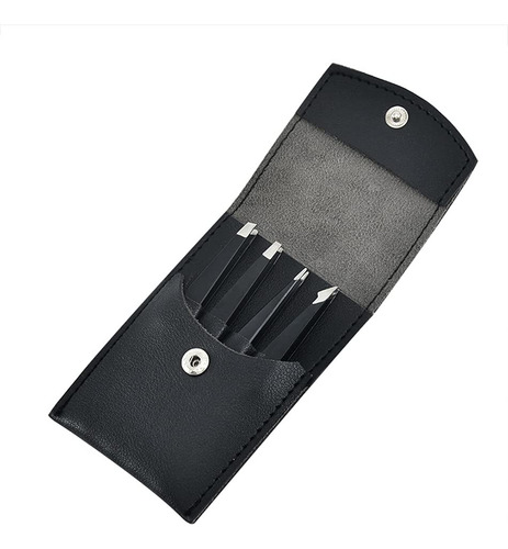 Juego De 4 Pinzas Para Cejas De Acero Inoxidable, Incluye Pu