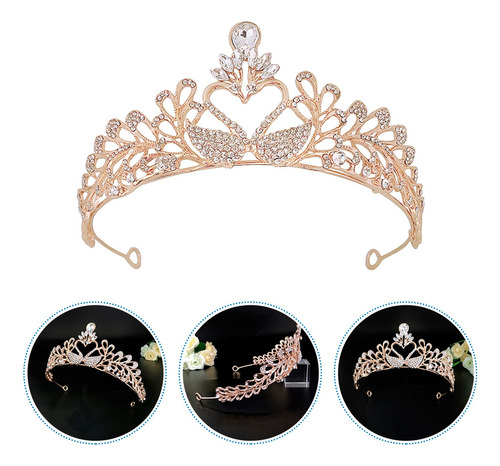 Tiara De Boda Con Forma De Corona De Diamantes De Imitación