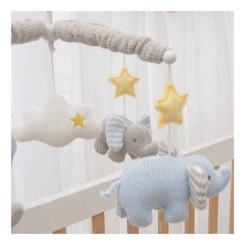 Imagen 3 de 5 de Móvil Musical Mason Elephant Living Textiles