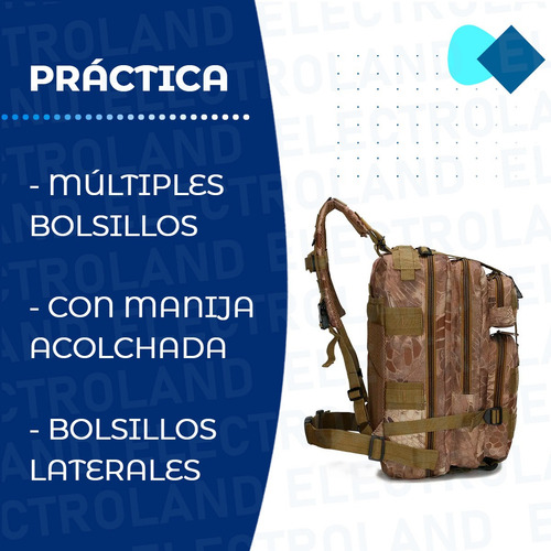 Mochila Trekking Impermeable Reforzada Camping Viaje Bandera