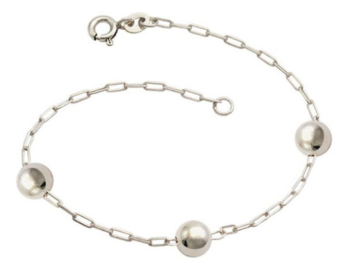 Pulseira Cartie Com 3 Bolas Prata 925