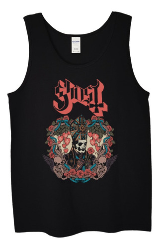 Polera Musculosa Ghost Hearts Flowers Emer Metal Abominatron