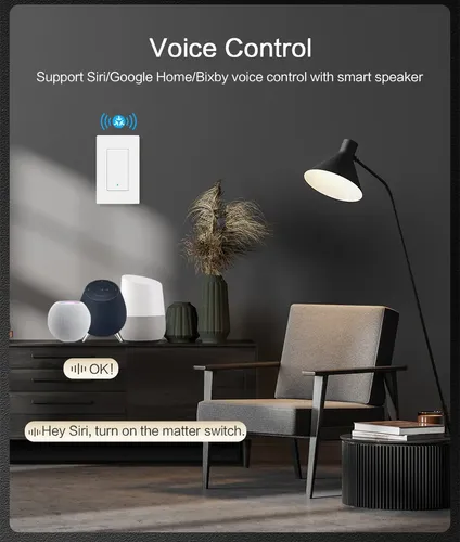 Y-zemismart Interruptor Inteligente Matter Wifi 2gang 3-way