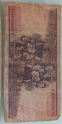 Notas De 500, 200 E 100 Cruzeiros Anos 80 (Usado)