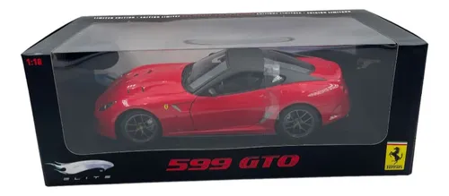 Ferrari 599 Gto Vermelha 1/18 Hotwheels Elite Miniatura