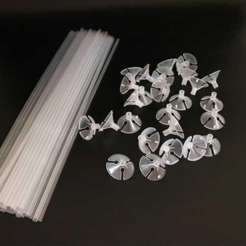 50 Piezas De Bastones Para Globos Reutilizables De 40 Cm