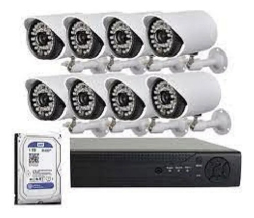 Kit Camaras Dvr Cctv 8 Camaras Full Hd 1080 + Garantia