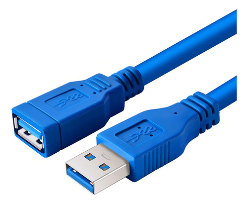 Extension Alargue Cable Usb 3.0 De 1.5 Metros Macho-hembra ® Color Azul