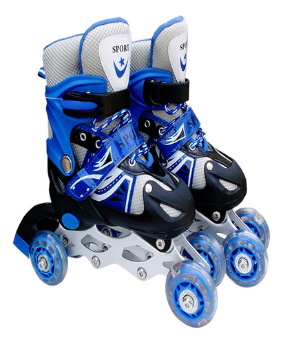 Rollers Patines En Linea Con Luces Niñas  Niños Kit Completo