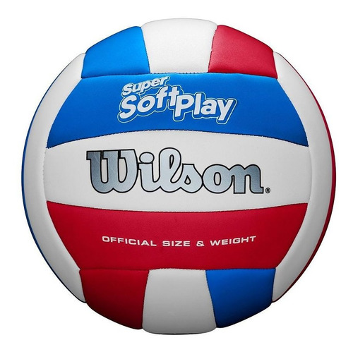 Pelota Unisex Wilson - Super Soft Play Volleyball Blanco/azu