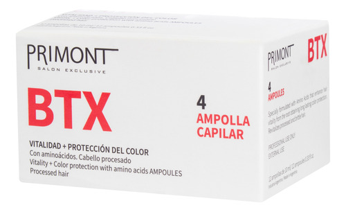 Primont Btx X 12 Ampollas Tratamiento Pelo Reestructurante 