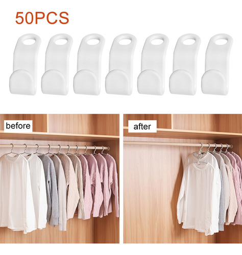 Ganchos Para Colgar Ropa, 100 Unidades, Ahorran Espacio