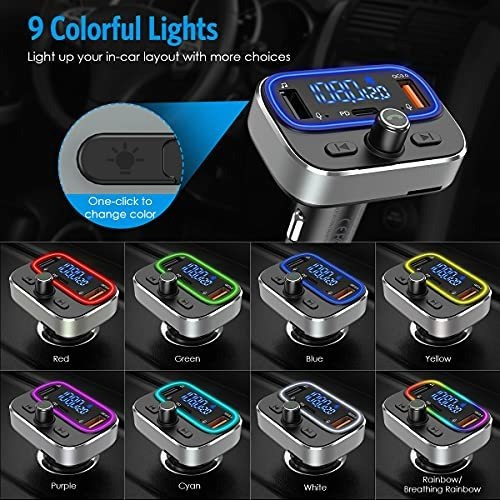 Imagen 4 de 4 de Actualizacion 2021 Transmisor Bluetooth Vehiculo Qc3.0