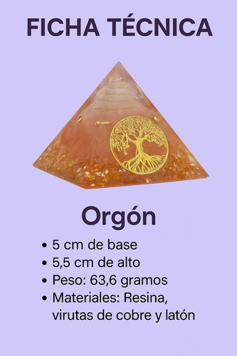 Orgón Pirámide Energía Egipcia Armonización Protección Hkt Rosa