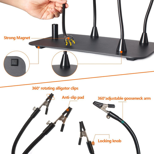 Lupa De 10 Veces Con Luz Y Soporte, Lámpara Led Kuvrs 2200 I