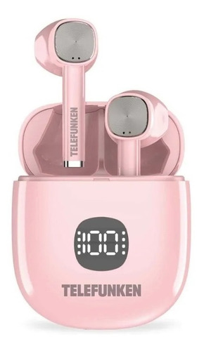 Auriculares Bt Telefunken Bth-400 Ginna 14hs 300mah In Ear Color Rosa