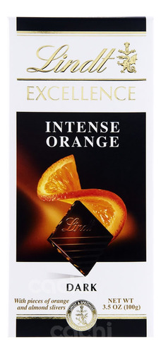 Chocolate Suizo Lindt Excellence Amargo Con Naranja