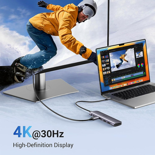 Hub Usb-c 7 En 1 Ugreen 2 Usb-a, 2 Usb-c, 1 Hdmi 4k/60hz Sd