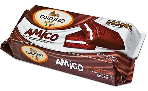 Pastelito Relleno Colosseo Amico 10 Chocolates Con Leche