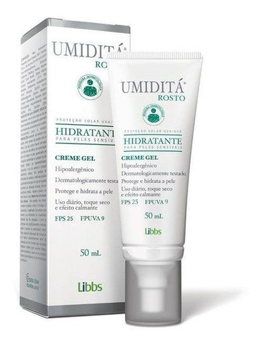 Creme Gel Hidratante Umiditá Rosto Fps 25 50ml