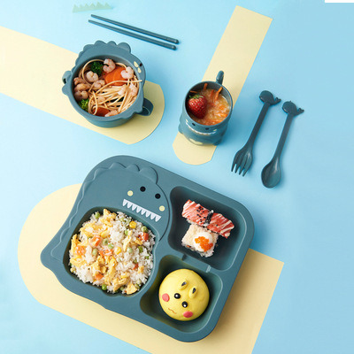 Juego De Platos Divididos Para Bebés Con Dibujos Animados De
