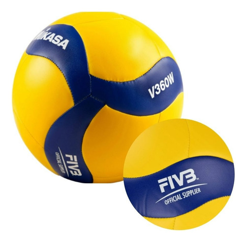 Bola De Vôlei Mikasa V360w Couro Artificial Cor+ Bomba