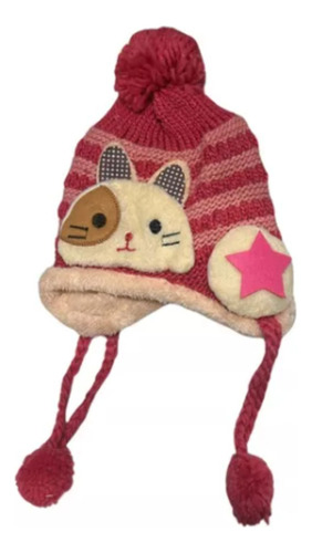 Gorro De Lana Plush Calido Y Comodo Forma De Gatito