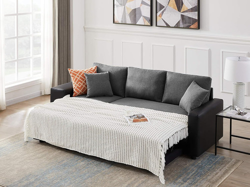 Biadnbz Sofá Modular Convertible De 92.5 Pulgadas De Lino En