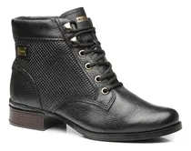 Comprar Bota Acordonada Pegada Cuero Calidad Dama Casual Invierno