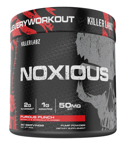 Pre Entreno Noxious Killerlabz Oxido Nitrico 30 Servicios L