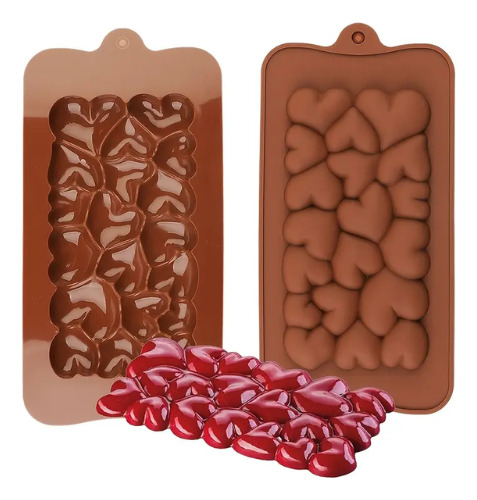 Molde Silicona Tableta Corazones Repostería Chocolate Cocina Sin Eleccion